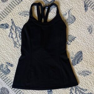 LuluLemon Black Racerback Tank Top. Size 6.
